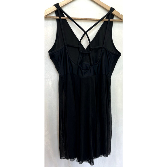 Womens Y2K Sheer Babydoll Tank Top Size L Whimsigoth Dark Fairy Grunge Witchy - Picture 11 of 16